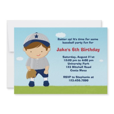 Baseball Birthday Party Invitation by eventfulcards