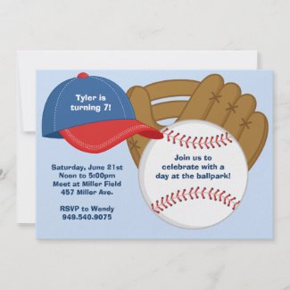 Baseball Birthday Party Invitation invitation
