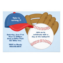 Baseball Birthday Party Invitation