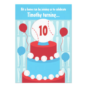 Baseball Birthday Party Invitation