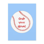 Baseball Birthday Party Invitations on postcards postcards