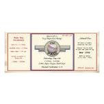 Baseball Birthday Party Pass Personalized Invites