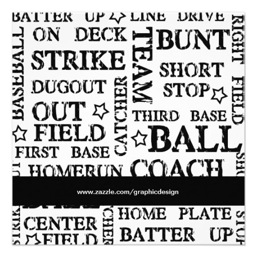 Baseball Birthday Personalized Announcements