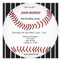 Baseball Birthday invitations