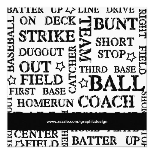 Baseball Birthday Personalized Invitations