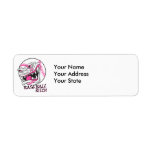 baseball bitch girl baseball player fan design custom return address label