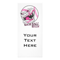baseball bitch girl baseball player fan design rack cards