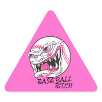 baseball bitch girl baseball player fan design sticker