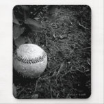 Baseball Black and White Mousepad