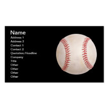 Baseball Black Business Card