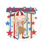 BASEBALL - Blond Girl T-shirts and Gifts stickers