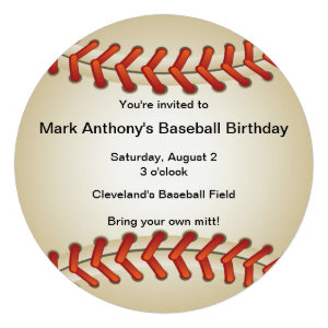 Baseball Bonanza Birthday Party Invitation
