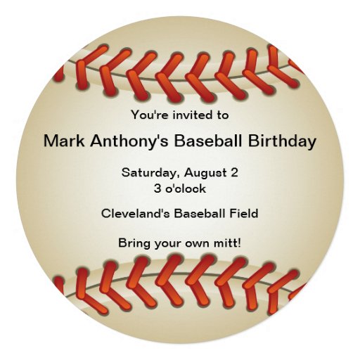 Baseball Bonanza Birthday Party Invitation