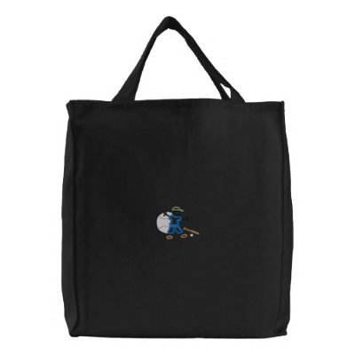 Baseball Boy Embroidered Tote Bag by ZazzleEmbroidery