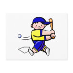 Baseball boy swing postcard
