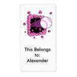 baseball breaking through brick wal pink girls custom shipping label