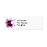 baseball breaking through brick wal pink girls return address labels
