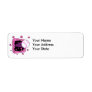 baseball breaking through brick wal pink girls return address labels