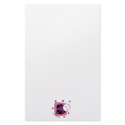 baseball breaking through brick wal pink girls customized stationery by sports_shop