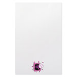 baseball breaking through brick wal pink girls customized stationery