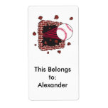 baseball breaking through brick wall personalized shipping label