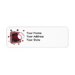 baseball breaking through brick wall custom return address labels