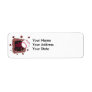 baseball breaking through brick wall custom return address labels