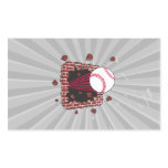 baseball breaking through brick wall rectangle stickers