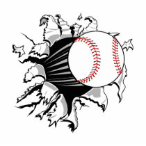 Baseball Breakthrough Acrylic Cut Out