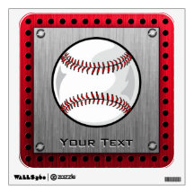Baseball; Brushed Aluminum look Wall Graphics