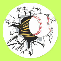 Baseball burst stickers by sports_tshirts Baseball burst stickers