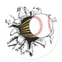Baseball burst stickers
