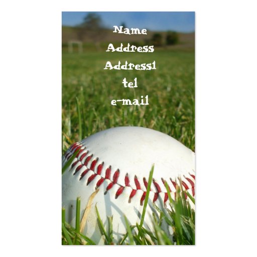Baseball business card (front side)