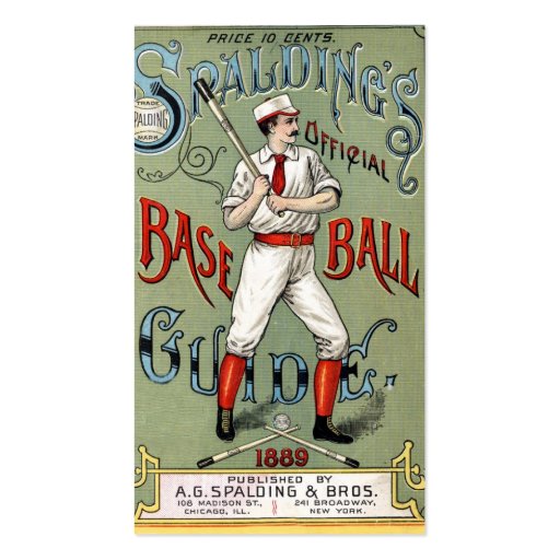 Baseball Business Card (back side)