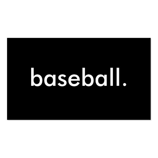 baseball. business card templates (front side)