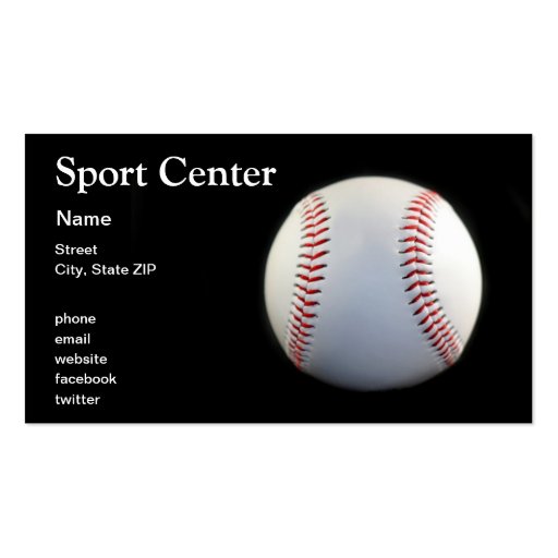 Baseball Business Cards Zazzle