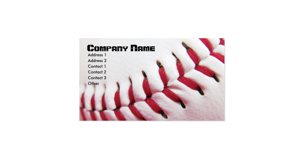 Baseball Business Cards Zazzle