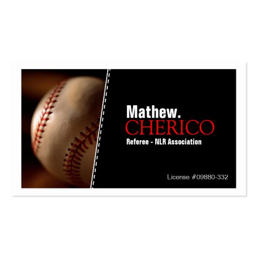 Baseball - Business Cards (front side)