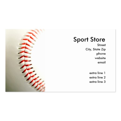 Baseball Business Cards
