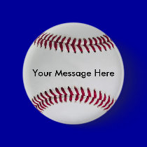 Baseball Button with your message