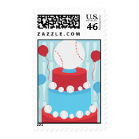 Baseball Cake Postage Stamp