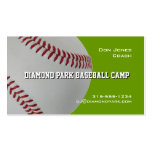 Baseball Camp Coach Business Cards