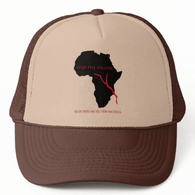 Baseball Cap    Africa Map- Blood Trucker Hat by SkateBoarders4Africa
