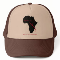 Baseball Cap Africa Map- Blood hats by SkateBoarders4Africa Baseball Cap Africa Map- Blood hats