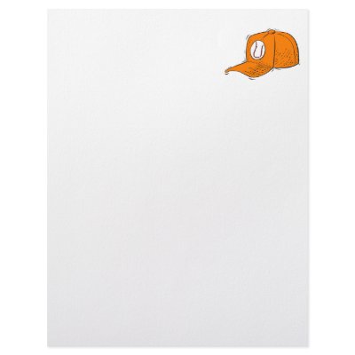 Baseball Cap Personalized Letterhead by justsports