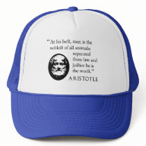 Baseball cap - man, noblest of animals, Aristotle hats