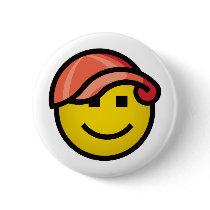 Baseball Cap Smilie - Red buttons by visualnewbie Baseball Cap Smilie - Red buttons