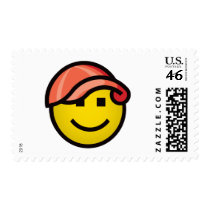 Baseball Cap Smilie - Red postage