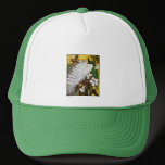 Baseball Cap: White & Blue Peacocks hats