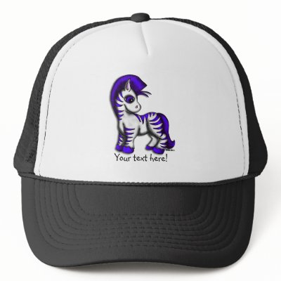 Baseball Cap - Zoe Zebra Hats by TinyTailz